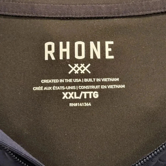 Rhone Sz XXL Spar Full Zip Hoodie Jacket Mens Navy Technical Athleisure Pockets - Picture 4 of 12